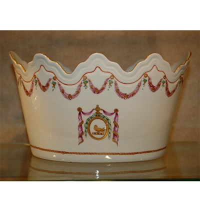 Lot 275 - Lowestoft Porcelain Jardiniere Height 5 1/2...