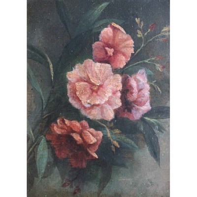 Lot 68 - Manner of Henri Fantin Latour Roses Oil on...