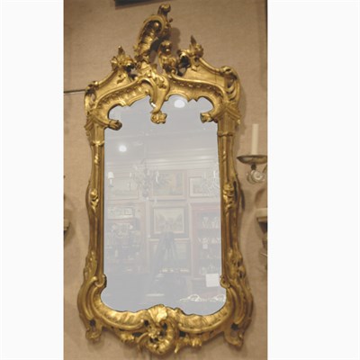 Lot 446 - George II Style Gilt-Wood Mirror Height 46...