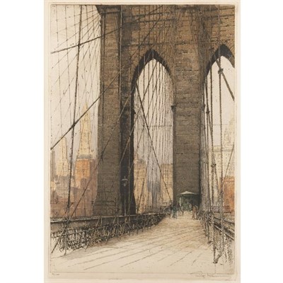 Lot 425 - Luigi Kasimir (1881-1962) NEW YORK, MINARET;...