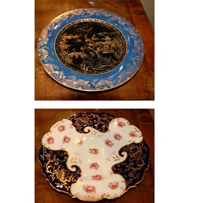 Lot 488 - Two Sets of English Porcelain Dessert Plates...