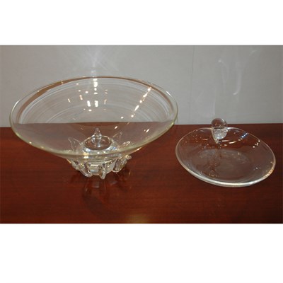Lot 491 - Two Steuben Glass Articles Diameter of bowl 13...