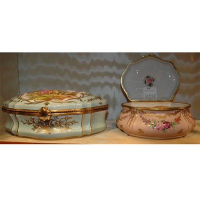 Lot 534 - Two Sevres Style Porcelain Jewelry Boxes