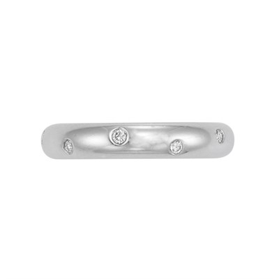 Lot 515 - Platinum and Diamond Band Ring, Tiffany & Co.