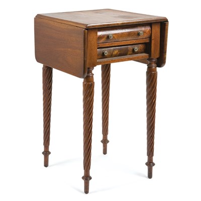 Lot 156 - Federal Mahogany Drop-Leaf Work Table...