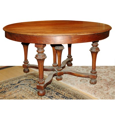 Lot 186 - Victorian Walnut Circular Dining Table Height...