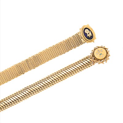 Lot 80 - Two Gold Bracelets