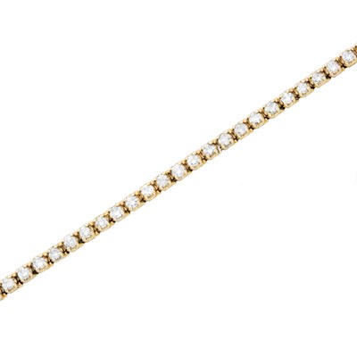 Lot 426 - Gold and Diamond Bracelet