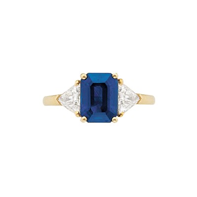 Lot 431 - Gold, Sapphire and Diamond Ring