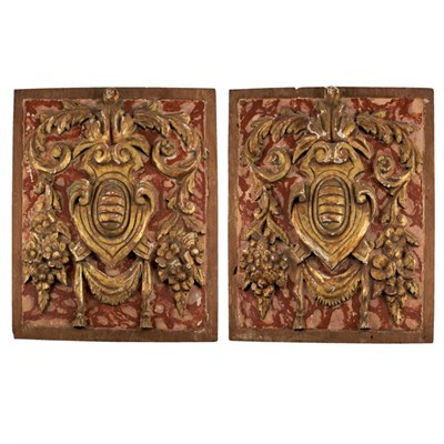 Lot 407 - Pair of Italian Style Gilt-Wood Appliques...