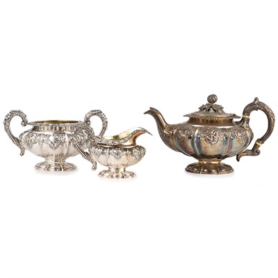 Lot 260 - Scottish George IV Silver Tea Service Leonard...