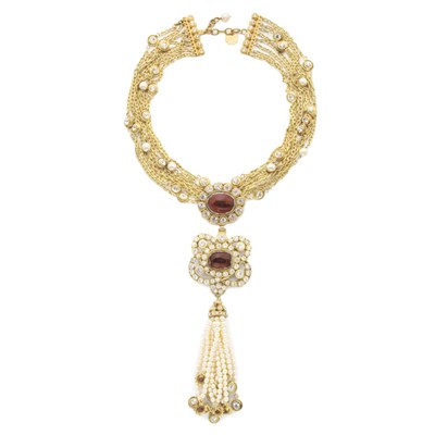 Lot 465 - Gripoix for Chanel Necklace with Tasseled...