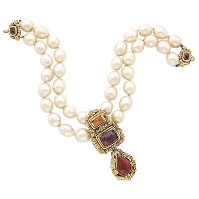 Lot 461 - Gripoix for Chanel Choker with Pendant 1984...