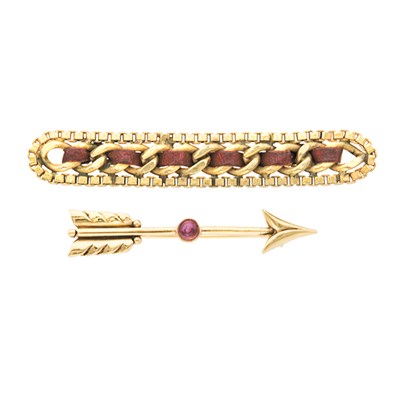 Lot 499 - Two Chanel Bar Pins 1980s Comprising a gold...