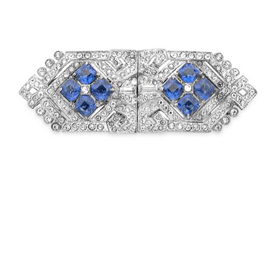 Lot 512 - Coro Duette Clip/Brooch 1930s White metal set...