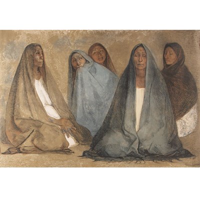Lot 530 - Francisco Zuniga (1912-1998) GRUPO DE MUJERES...