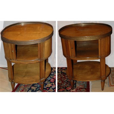 Lot 285 - Pair of Louis XVI Style Fruitwood Side Tables...