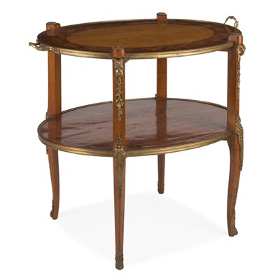 Lot 388 - Louis XV Style Fruitwood Two-Tier Table Height...