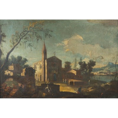 Lot 30 - School of Bernardo Bellotto Landscape on the...