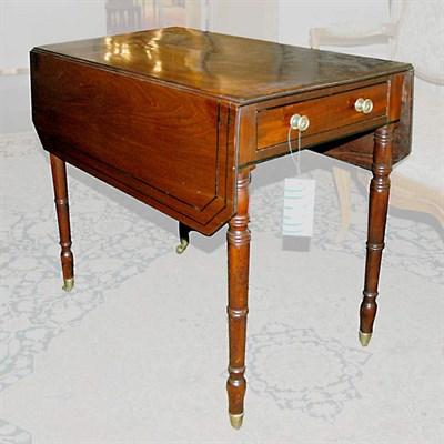 Lot 479 - Regency Ebony Banded Mahogany Pembroke Table...