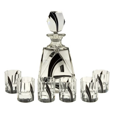 Lot 416 - Unsigned Czechoslovakian Art Deco Engraved and...