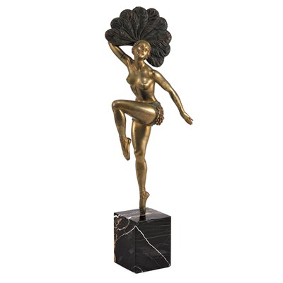 Lot 349 - Art Deco Cold Painted and Patinated-Bronze...