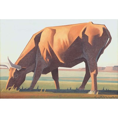 Lot 56 - Ed Mell American, b. 1942 Study of a Bull...