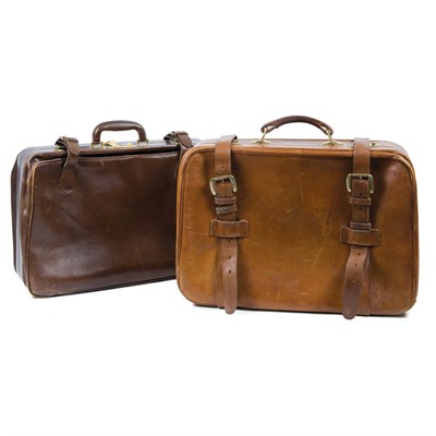 Lot 352 - Two Leather Suitcases 1970s and Early 1980s...