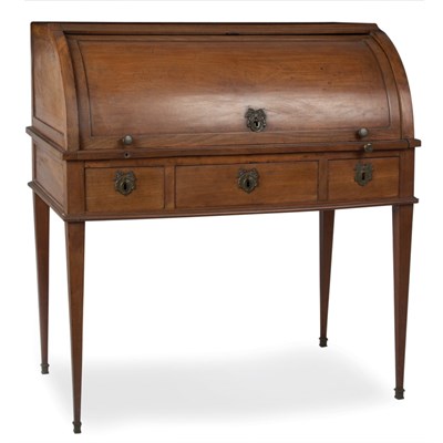 Lot 400 - Dutch Neoclassical Mahogany Cylinder Desk...
