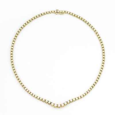 Lot 259 - Gold and Diamond Necklace