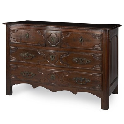 Lot 340 - Provincial Louis XV Fruitwood Commode Height...