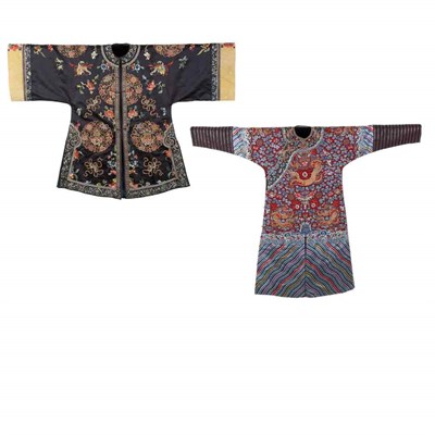 Lot 189 - Two Chinese Silk Robes 19th Century One with a...