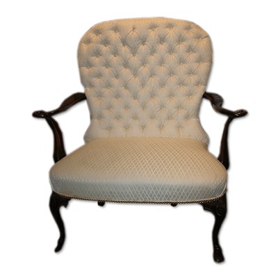 Lot 454 - Georgian Style Mahogany Settee Length 40 inches.