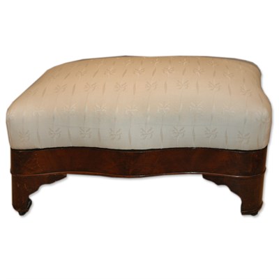 Lot 262 - Victorian Upholstered Mahogany Ottoman Height...