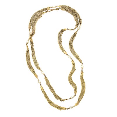 Lot 152 - Chanel Faux Pearl and Chain Sautoir Circa 1984...