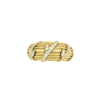 Lot 513 - Gold and Diamond Bombe Ring, Cartier