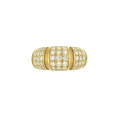 Lot 512 - Gold and Diamond Bombe Ring, Mauboussin