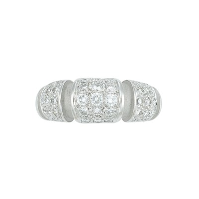 Lot 469 - White Gold and Diamond Bombe Ring, Mauboussin