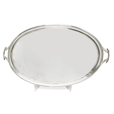 Lot 251 - George III Silver Tray Thomas & Joseph Guest &...