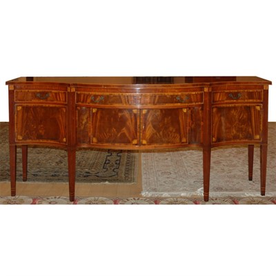Lot 162 - George III Style Inlaid Mahogany Sideboard...