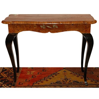 Lot 131 - Continental Rococo Style Walnut Side Table...