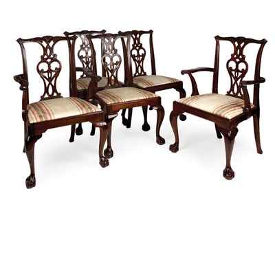 Lot 409 - Set of Ten George III Style Mahogany Dining...