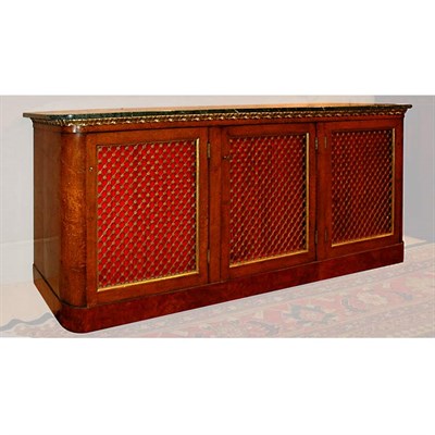 Lot 471 - Regency Gilt-Bronze Mounted Burl Maple Buffet...