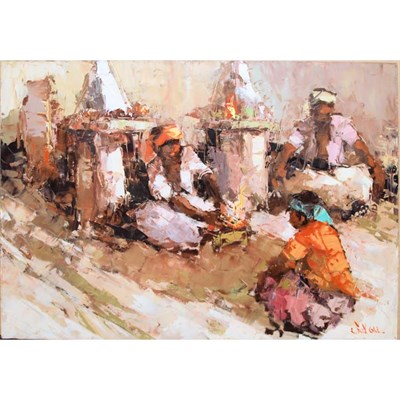 Lot 68 - Lucien Frits Ohl Indonesian, 1904-1976 Figures...