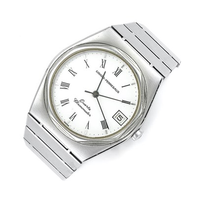 Lot 193 - Gentleman's Stainless Steel Wristwatch, Girard Perregaux