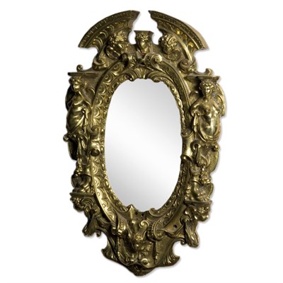 Lot 460 - Renaissance Style Gilt-Metal Mirror Attributed...
