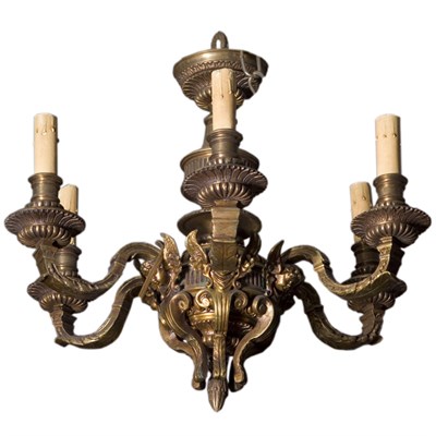 Lot 271 - Louis XVI Style Gilt-Bronze Six-Light...
