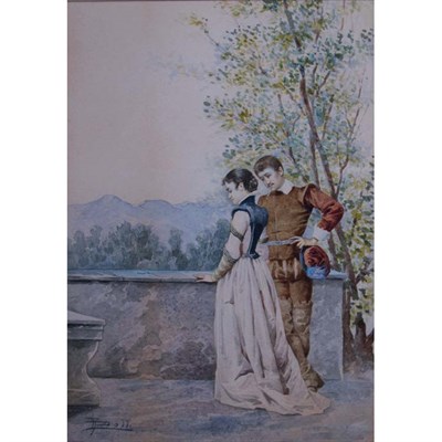 Lot 30 - (i) Oreste Cortazzo Italian, b. 1836 The...