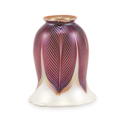 Lot 309 - Quezal Glass Shade Circa 1920 Of bell form,...