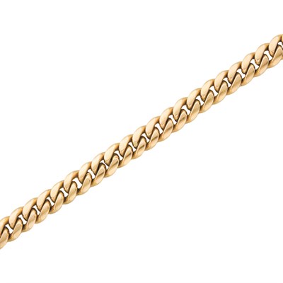 Lot 173 - Gold Curb Link Bracelet